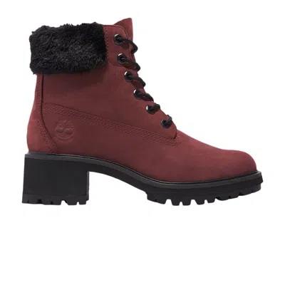 Pre-owned Timberland Wmns 6 Inch Kinsley Waterproof Boot 'burgundy Nubuck' | Red | Women's Size 8.5