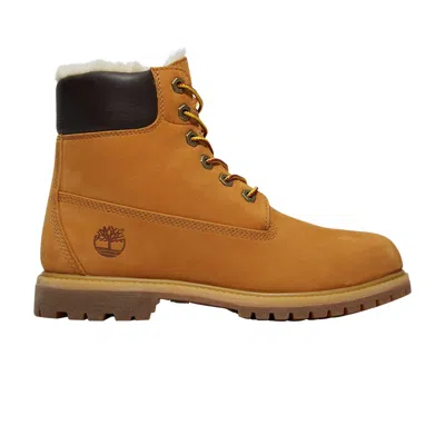Pre-owned Timberland Wmns 6 Inch Premium Boot 'wheat Shearling' | Tan | Women's Size 7.5 In Brown