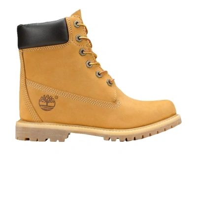 Pre-owned Timberland Wmns 6 Inch Premium Boot 'wheat' In Tan