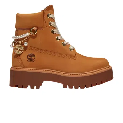 Pre-owned Timberland Wmns 6-inch Waterproof Platform Boot Stone Street 'wheat Nubuck' | Brown | Women's Size 9