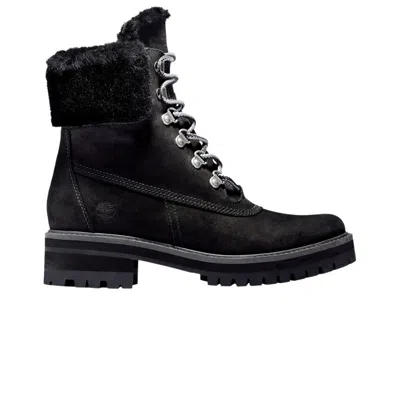 Pre-owned Timberland Wmns Courmayeur Valley 6 Inch Boot 'black Shearling' | Women's Size 6.5