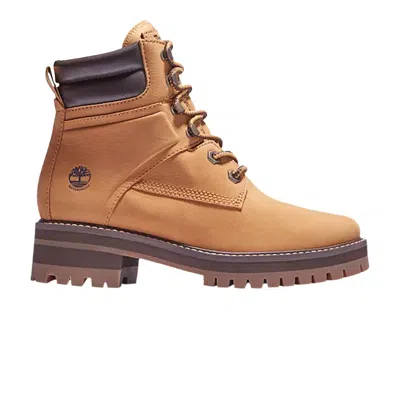 Pre-owned Timberland Wmns Courmayeur Valley 6 Inch Boot 'wheat' In Tan