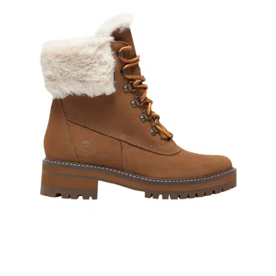 Pre-owned Timberland Wmns Courmayeur Valley 6 Inch Shearling Boot 'brown' | Women's Size 6.5