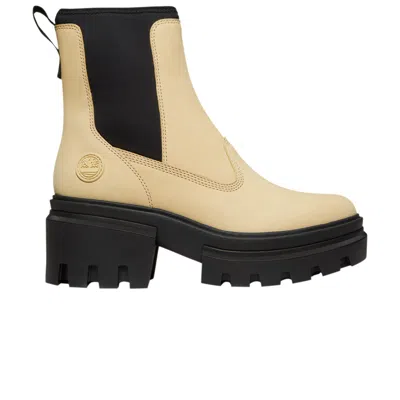 Pre-owned Timberland Wmns Everleigh Chelsea Boot 'light Yellow' In Cream
