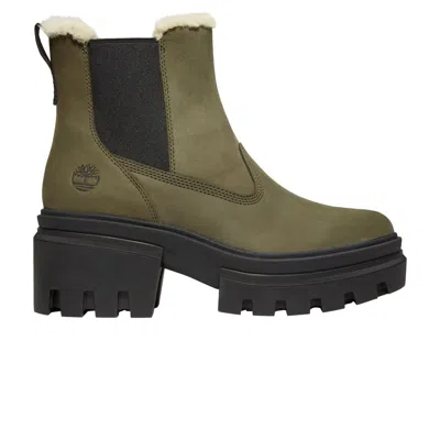 Pre-owned Timberland Wmns Everleigh Lined Chelsea Boot 'olive'