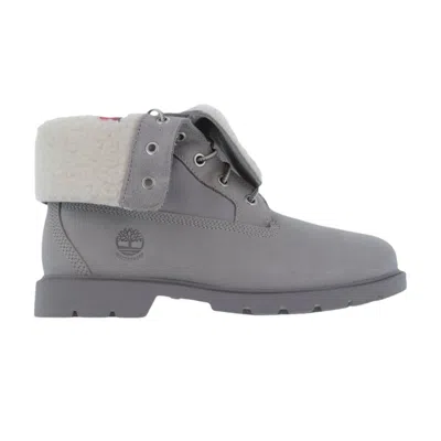 Pre-owned Timberland Wmns Fleece Fold Down 'medium Grey'