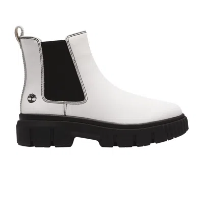 Pre-owned Timberland Wmns Greyfield Chelsea Boot 'white Black'