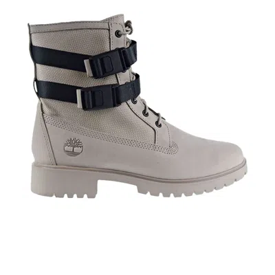 Pre-owned Timberland Wmns Jayne Double Buckle Boot 'light Taupe' | Cream | Women's Size 9.5 In White