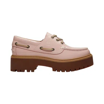 Pre-owned Timberland Wmns Stone Street Platform Boat Shoe 'patent Leather - Light Pink' | Women's Size 6.5