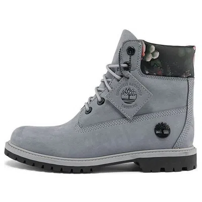 Timberland (wmns)  6 Inch Heritage Waterproof Boot 'medium Grey With Floral' In Gray