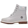 Timberland (wmns)  Heritage 6 Inch Waterproof Boots 'light Grey Full Grain With Silver Collar'