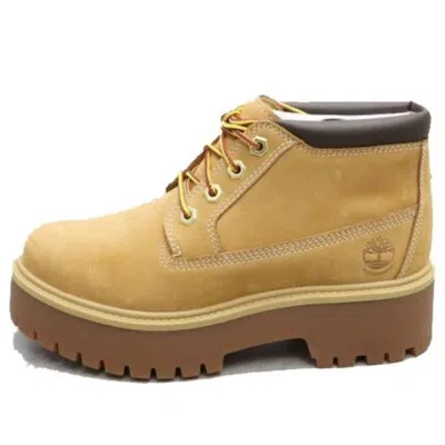 Timberland (wmns)  Stone Street Mid Lace Up Waterproof Chukka Boots 'wheat Nubuck'