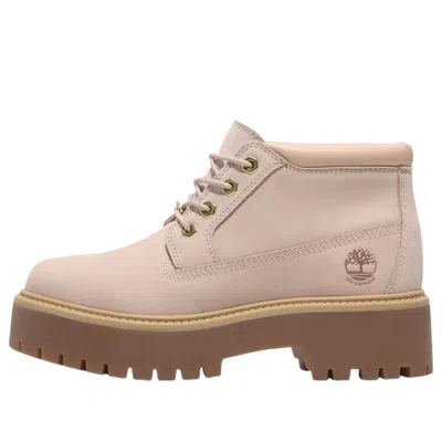 Timberland (wmns)  Stone Street Mid Lace-up Waterproof 'light Beige' In Neutral