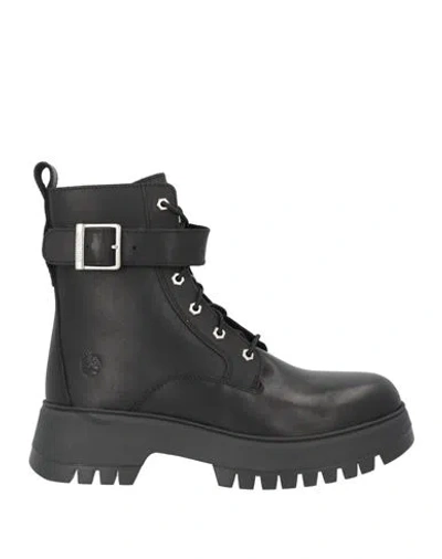 Timberland Woman Ankle Boots Black Size 7.5 Leather