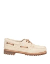 Timberland Woman Loafers Beige Size 7.5 Leather In Multi