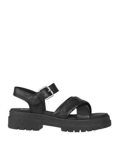 Timberland Woman Sandals Black Size 6.5 Soft Leather