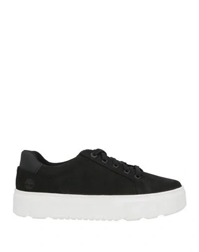 Timberland Woman Sneakers Black Size 8 Leather