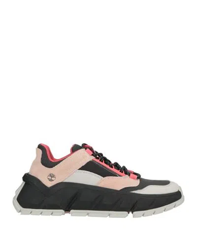 Timberland Woman Sneakers Black Size 9 Leather, Textile Fibers In Multi