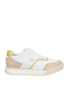 Timberland Woman Sneakers Off White Size 9 Leather, Textile Fibers In Off White