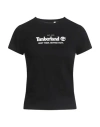 Timberland Woman T-shirt Black Size M Cotton In Black