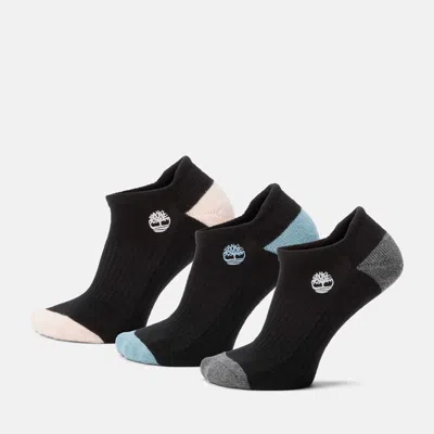 Timberland Women's 3-pack Sagamore Beach No-show Sock In Black