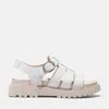 Timberland Logo-debossed Leather Sandals In White