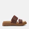 Timberland Clairemont Way Womens Leather Sliders In Brown