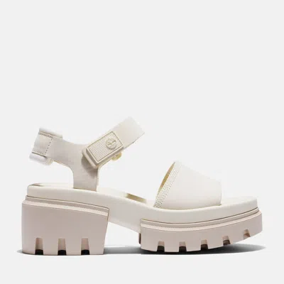Timberland Women's Everleigh Ankle Strap Sandals In White