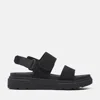 Timberland Debossed-logo Suede Sandals In 黑色