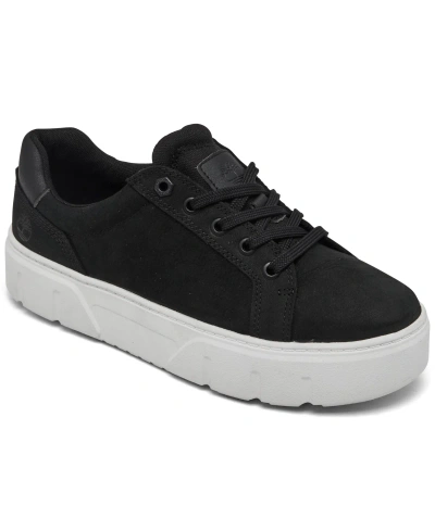 Timberland Women's Laurel Court Casual Sneakers From Finish Line In Black Nubuck