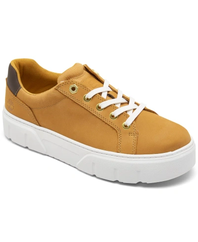 Timberland Women's Laurel Court Casual Sneakers From Finish Line In Wheat Nubuck