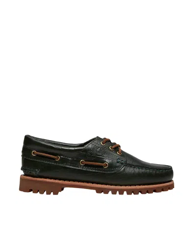 Timberland Women's Leather Boat Shoe Loafer In Dark Green