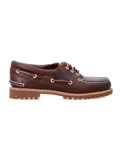 Timberland Women's Leather Boat Shoes In Marrone