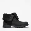 Timberland Women's Linden Woods Waterproof Fleece Fold-down Boot In Black