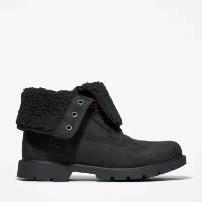 Timberland Women's Linden Woods Waterproof Fleece Fold-down Boot In Black