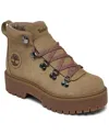 Timberland Stone Street Platform Boot In Beige Nubuck
