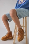 Timberland Women's Stone Street Mid Lace-up Waterproof Boot In Wheat Nubuck, Women's At Urban Outfitters In Brown