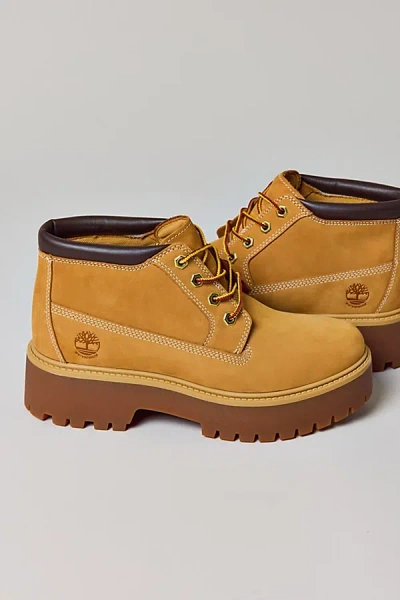 TIMBERLAND WOMEN'S STONE STREET WATERPROOF PLATFORM BOOT IN WHEAT NUBUCK, WOMEN'S AT URBAN OUTFITTERS