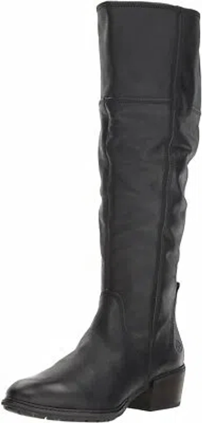 Pre-owned Timberland Women's Sutherlin Bay Tall Boot Knee High In Black Full Grain Leather