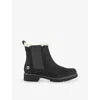 Timberland Womens Black Black Nubuck Lyonsdale Nubuck-leather Chelsea Boots Eur 39 / 6 Uk In Black