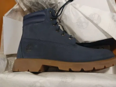Pre-owned Timberland Womens Linden Woods 6" Waterproof Insulated Boot Navy Nubuck Sz 7.0 In Blue