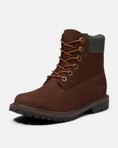 Timberland Womens Premium 6 Inch Waterproof Nubuck Boots In Brown
