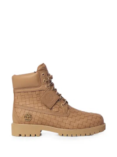 Timberland Woven-leather Hiking Boots In Neutral