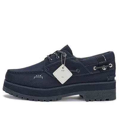 Timberland X A Cold Wallwaterproof Authentic 3 Eye Boat Shoe 'navy' In Brown