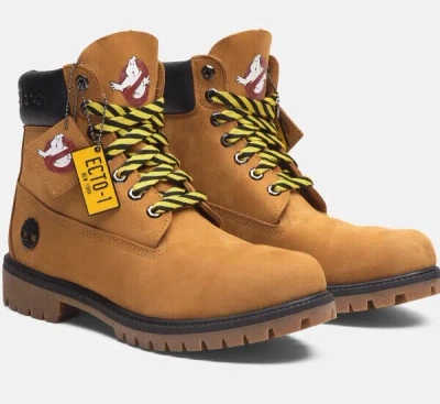Pre-owned Timberland X Ghostbusters Premium 6-inch “wheat Nubuck” Boots Limited Edition In Beige