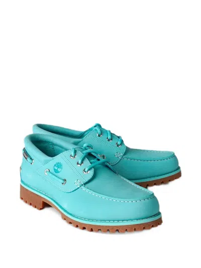 Timberland X Jacquemus Authentic Logo-debossed Lug-sole Boat Shoes In Blue