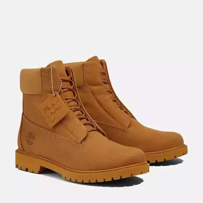 Timberland X Pangaia Tb0a5xvy231 Women's Wheat Cotton 6" Waterproof Boots Xxx673 In Brown