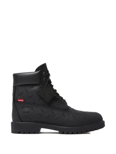 Timberland X Supreme Diamond-plate Premium Boots In Black