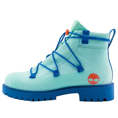 Timberland X Suzanne Oude Hengel Future73 Knit 6 Inch Boot 'teal' In Blue