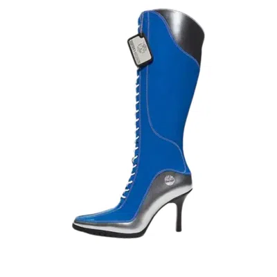 Timberland X Veneda Carter 14 Inch Lace-up Zip Boot 'bright Blue' In Brown